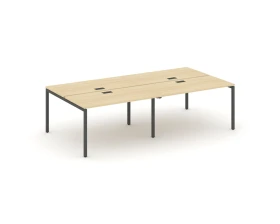 Рабочая станция 2-х сторон. на П-образном каркасе 40 мм 2760x1432x750 Стайл Проджект / Style Project images