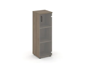 Шкаф средний узкий правый прозр. стекло 400x400x1203 Стайл Проджект / Style Project images