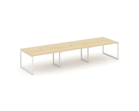 Стол переговорный на О-образном каркасе 40 мм с лючком 4410x1180x750 Стайл Проджект / Style Project images