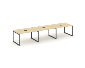 Стол переговорный на О-образном каркасе 40 мм с лючком 4410x980x750 Стайл Проджект / Style Project images