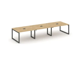 Стол переговорный на О-образном каркасе 50 мм с лючком 4410x1180x750 Стайл Проджект / Style Project images