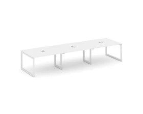 Стол переговорный на О-образном каркасе 50 мм с лючком 4410x1180x750 Стайл Проджект / Style Project images