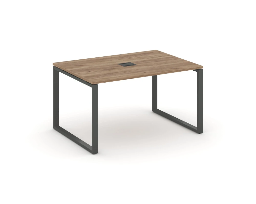 Стол переговорный на О-образном каркасе 60 мм с лючком 1380x980x750 Стайл Проджект / Style Project