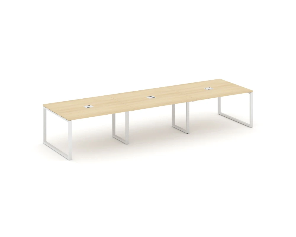 Стол переговорный на О-образном каркасе 60 мм с лючком 4410x1180x750 Стайл Проджект / Style Project