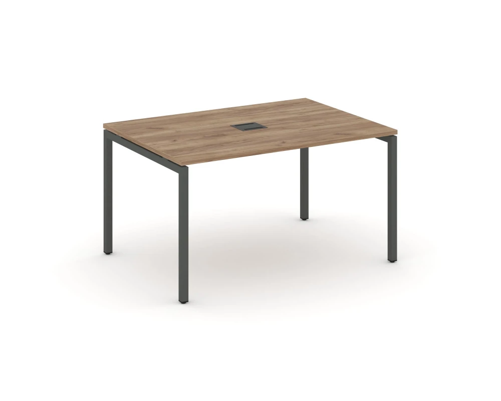 Стол переговорный на П-образном каркасе 40 мм с лючком 1380x980x750 Стайл Проджект / Style Project