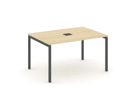 Стол переговорный на П-образном каркасе 40 мм с лючком 1380x980x750 Стайл Проджект / Style Project images