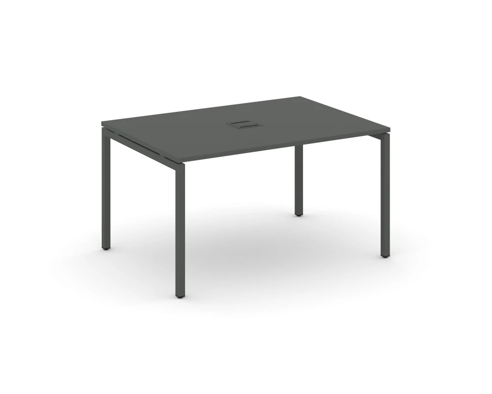 Стол переговорный на П-образном каркасе 40 мм с лючком 1380x980x750 Стайл Проджект / Style Project