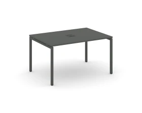 Стол переговорный на П-образном каркасе 40 мм с лючком 1380x980x750 Стайл Проджект / Style Project images