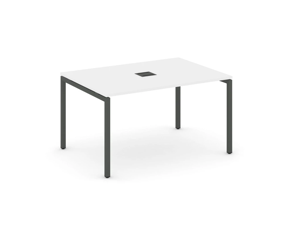 Стол переговорный на П-образном каркасе 40 мм с лючком 1380x980x750 Стайл Проджект / Style Project