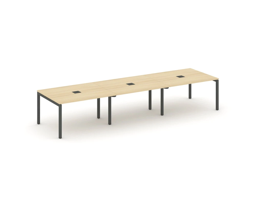 Стол переговорный на П-образном каркасе 50 мм с лючком 4410x1180x750 Стайл Проджект / Style Project