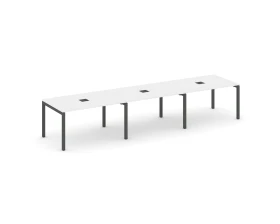 Стол переговорный на П-образном каркасе 50 мм с лючком 4410x980x750 Стайл Проджект / Style Project images