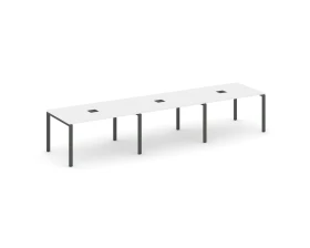 Стол переговорный на П-образном каркасе 60 мм с лючком 4410x980x750 Стайл Проджект / Style Project images