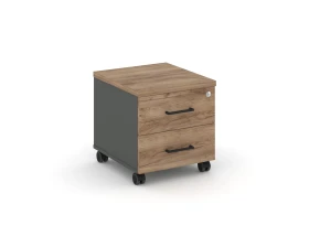 Тумба мобильная 2 ящ. Стандартные колеса 416x460x437 Стайл Проджект / Style Project images