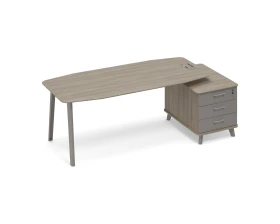 Стол руководителя на тумбе малой (тип 2) Time Metal images