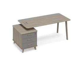 Стол комбинированный левый с тумбой малой (тип 1) WOOD Time Wood images