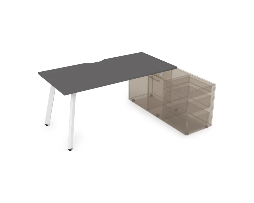 Стол с тумбой опорной, с вырезом (1400x700x750) АРРЕДО / ARREDO