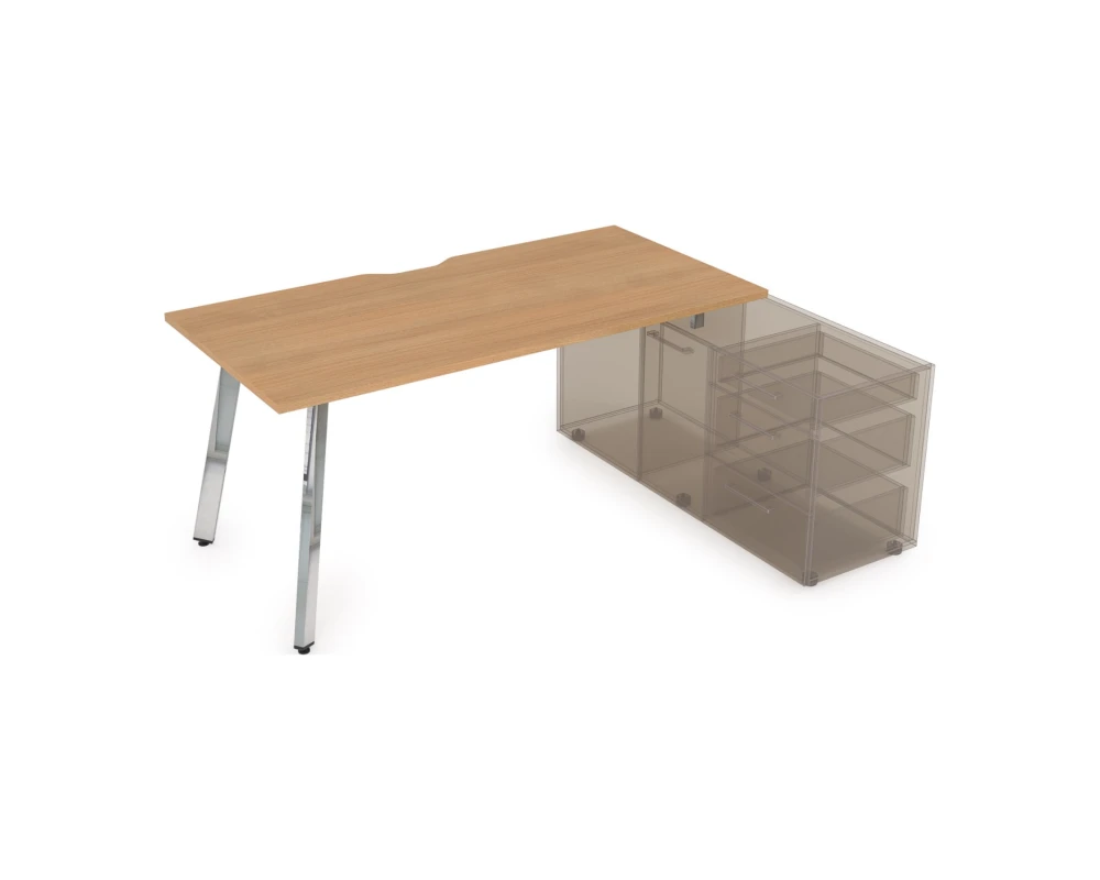 Стол с тумбой опорной, с вырезом (1400x700x750) АРРЕДО / ARREDO