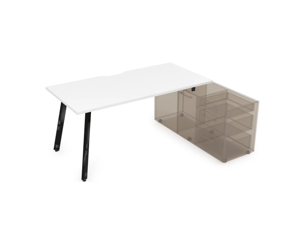 Стол с тумбой опорной, с вырезом (1400x700x750) АРРЕДО / ARREDO