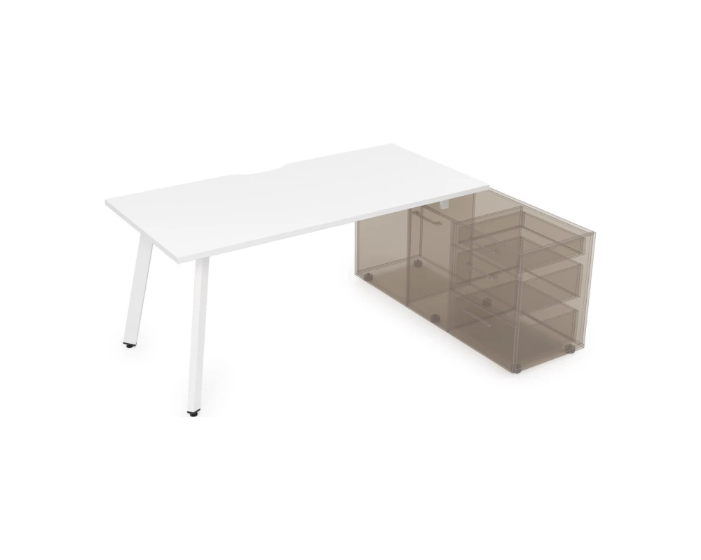 Стол с тумбой опорной, с вырезом (1600x800x750) АРРЕДО / ARREDO