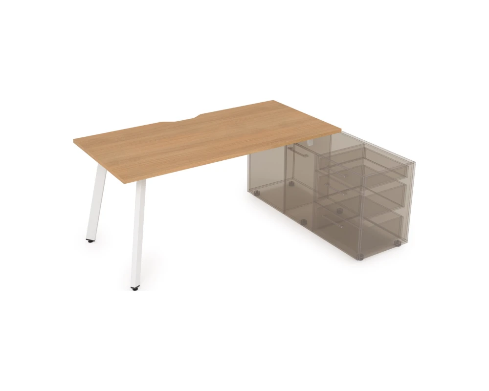 Стол с тумбой опорной, с вырезом (1800x800x750) АРРЕДО / ARREDO