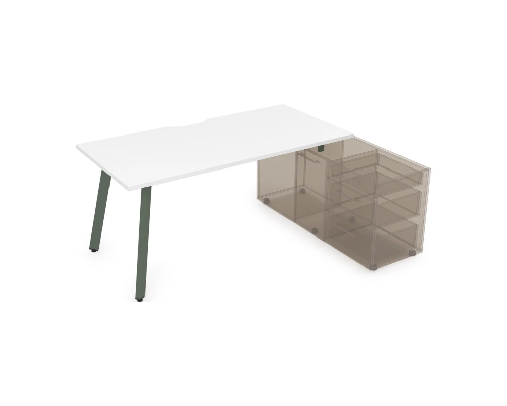 Стол с тумбой опорной, с вырезом (1800x800x750) АРРЕДО / ARREDO