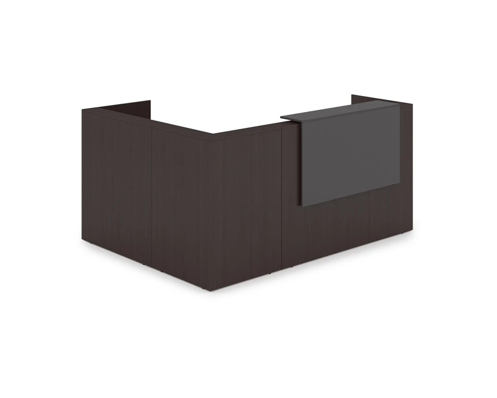 Комплект Ресепшн с фартуком ЛДСП (2344*1777*1161) (без подсветки) 1КР-ДС.102 ЛАУНЖ / LOUNGE