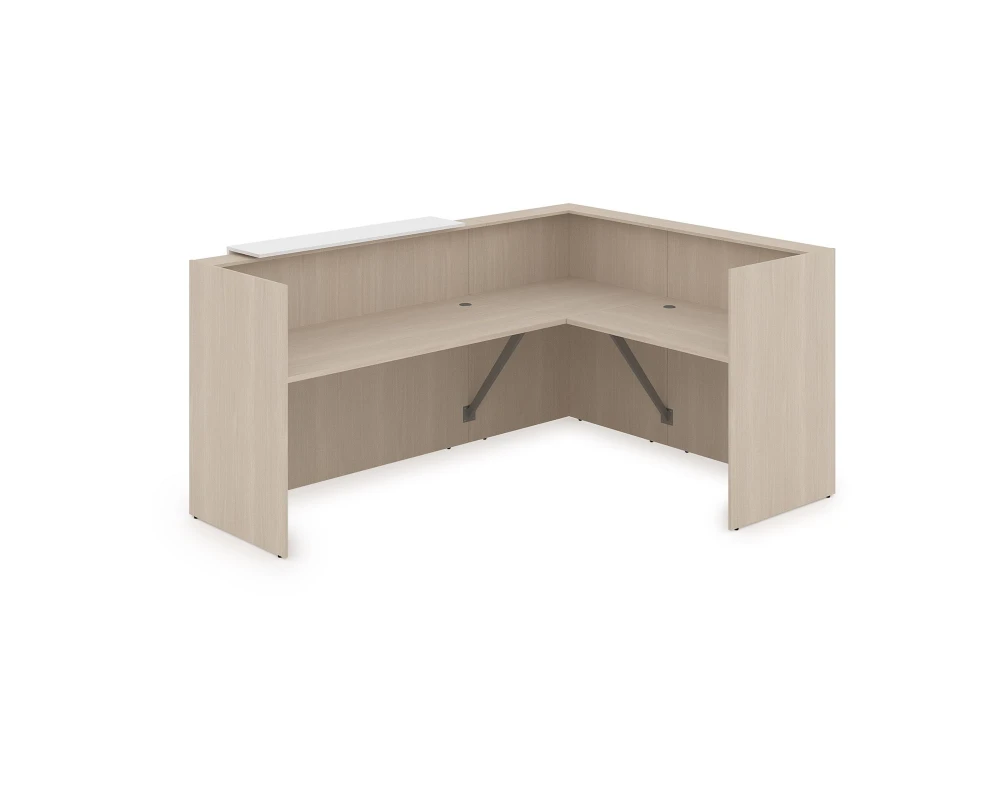 Комплект Ресепшн с фартуком ЛДСП (2344*1777*1161) (без подсветки) 1КР-ДС.102 ЛАУНЖ / LOUNGE