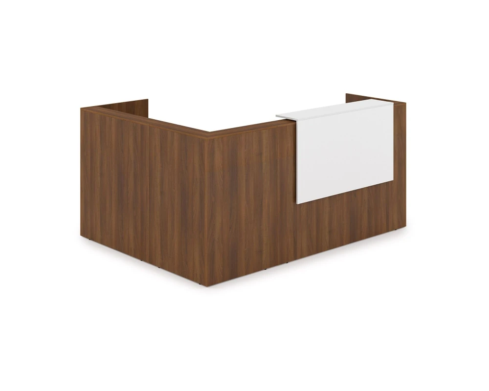 Комплект Ресепшн с фартуком ЛДСП (2344*1777*1161) (без подсветки) 1КР-ДС.102 ЛАУНЖ / LOUNGE