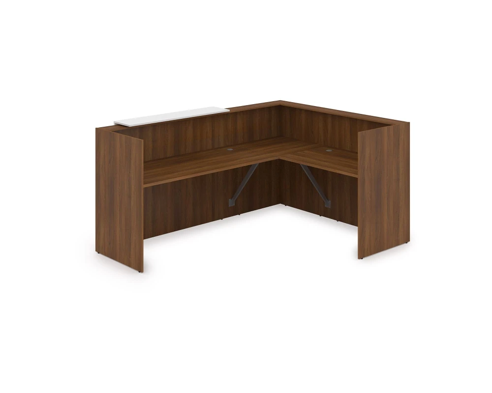 Комплект Ресепшн с фартуком ЛДСП (2344*1777*1161) (без подсветки) 1КР-ДС.102 ЛАУНЖ / LOUNGE