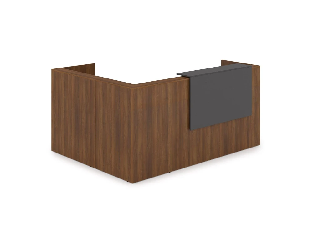 Комплект Ресепшн с фартуком ЛДСП (2344*1777*1161) (без подсветки) 1КР-ДС.102 ЛАУНЖ / LOUNGE