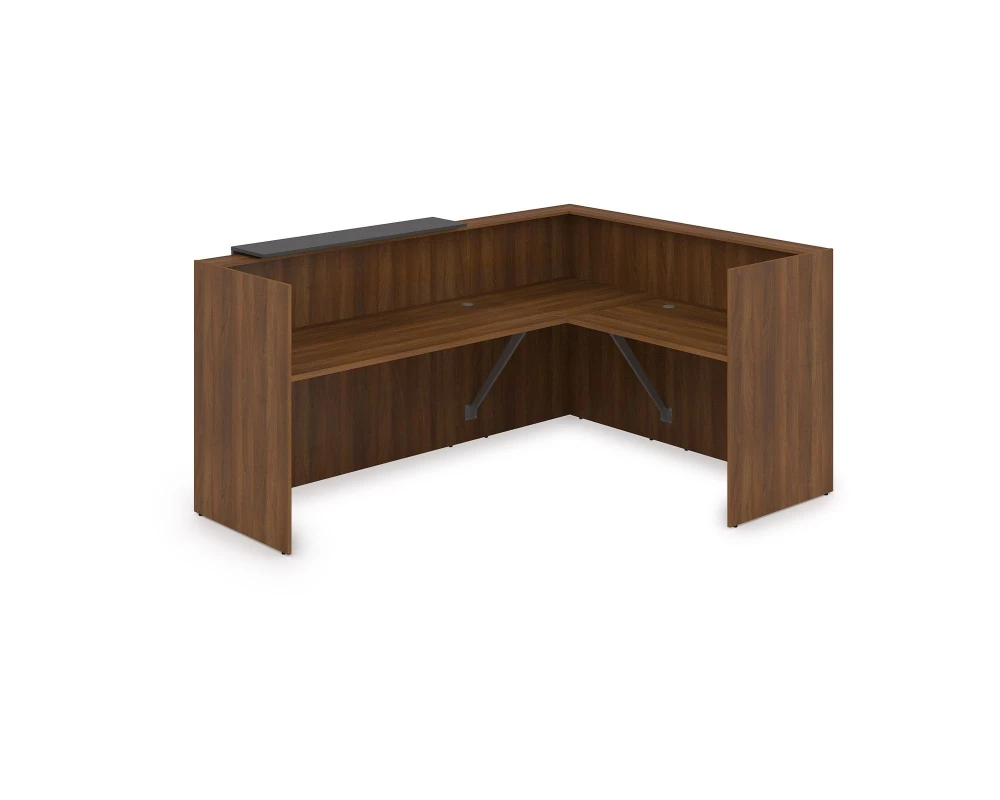 Комплект Ресепшн с фартуком ЛДСП (2344*1777*1161) (без подсветки) 1КР-ДС.102 ЛАУНЖ / LOUNGE