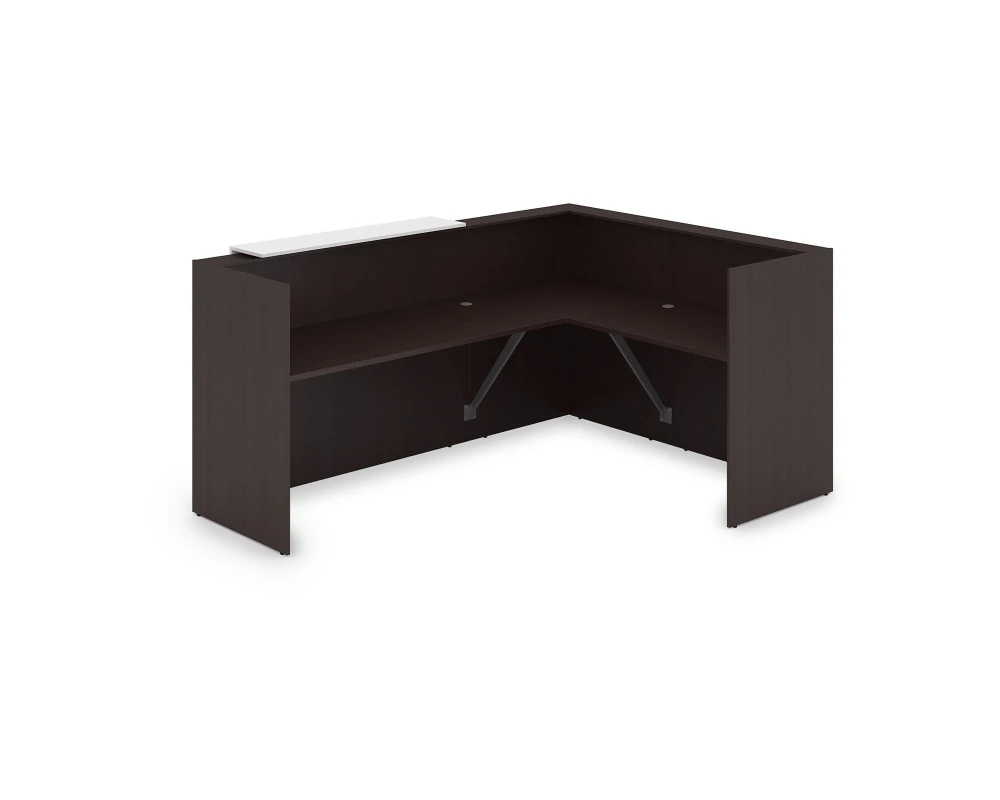 Комплект Ресепшн с фартуком ЛДСП (2344*1777*1161) (без подсветки) 1КР-ДС.102 ЛАУНЖ / LOUNGE