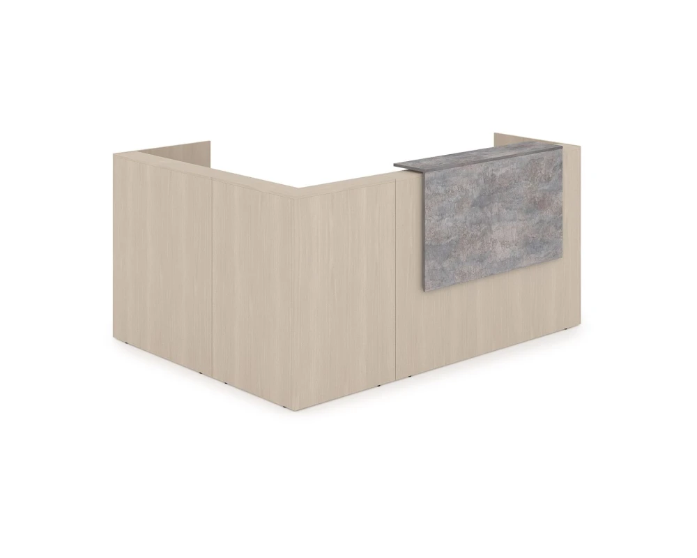 Комплект Ресепшн с фартуком ЛДСП (2344*1777*1161) (с подсветкой) 1КР-ДС.102.1 ЛАУНЖ / LOUNGE