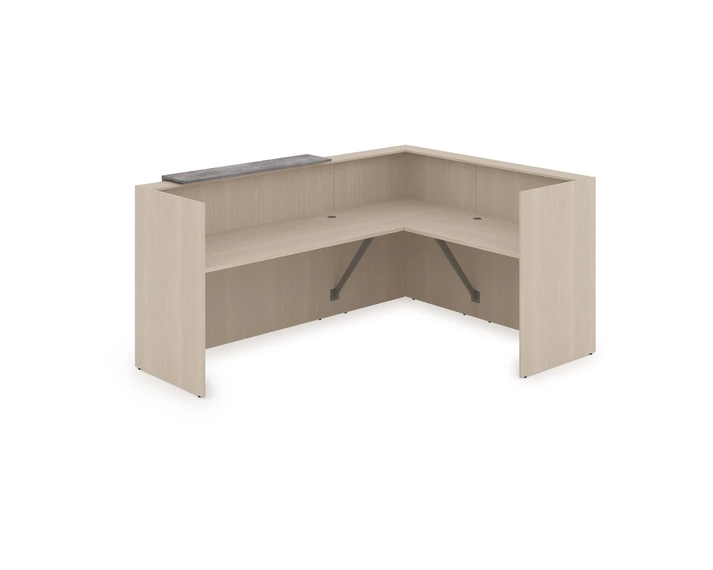 Комплект Ресепшн с фартуком ЛДСП (2344*1777*1161) (с подсветкой) 1КР-ДС.102.1 ЛАУНЖ / LOUNGE