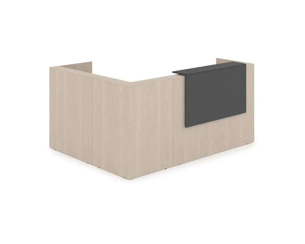 Комплект Ресепшн с фартуком ЛДСП (2344*1777*1161) (с подсветкой) 1КР-ДС.102.1 ЛАУНЖ / LOUNGE