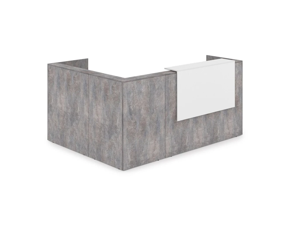 Комплект Ресепшн с фартуком ЛДСП (2344*1777*1161) (с подсветкой) 1КР-ДС.102.1 ЛАУНЖ / LOUNGE