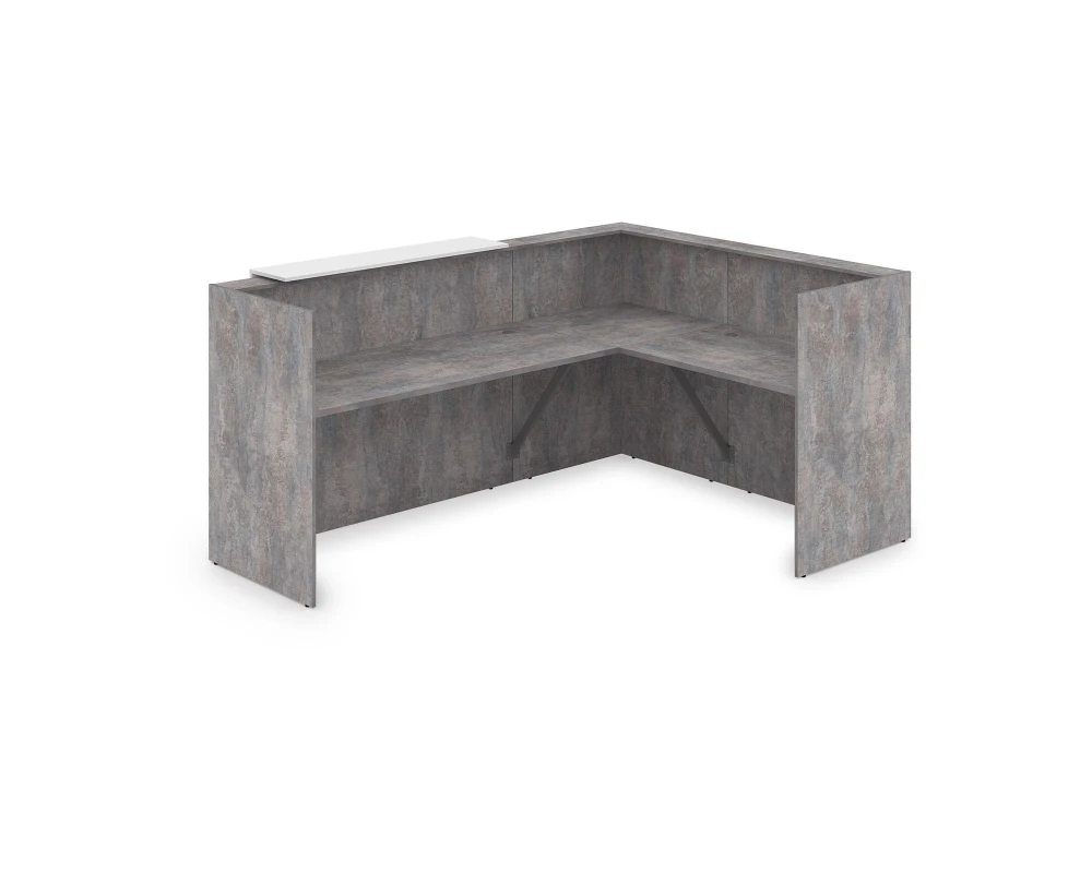 Комплект Ресепшн с фартуком ЛДСП (2344*1777*1161) (с подсветкой) 1КР-ДС.102.1 ЛАУНЖ / LOUNGE