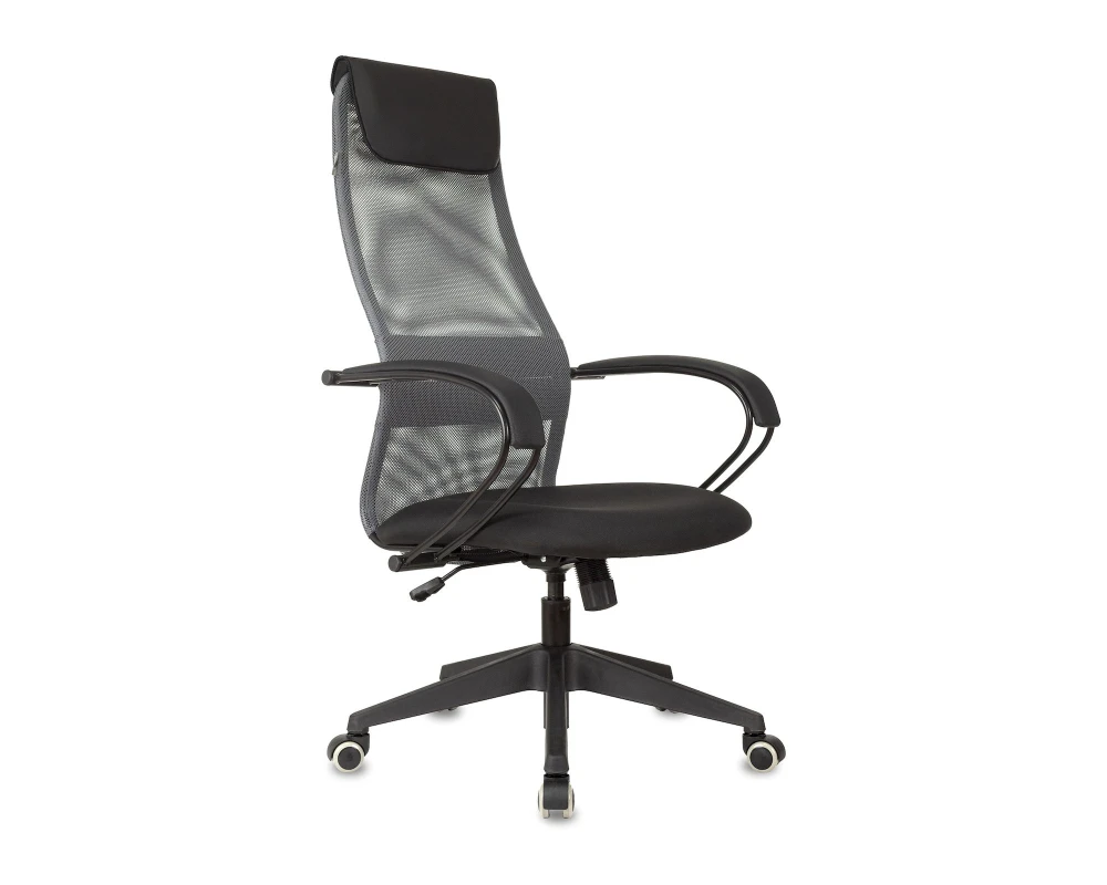 Кресло Бюрократ CH-607 Сетка/ Ткань, Темно-серый