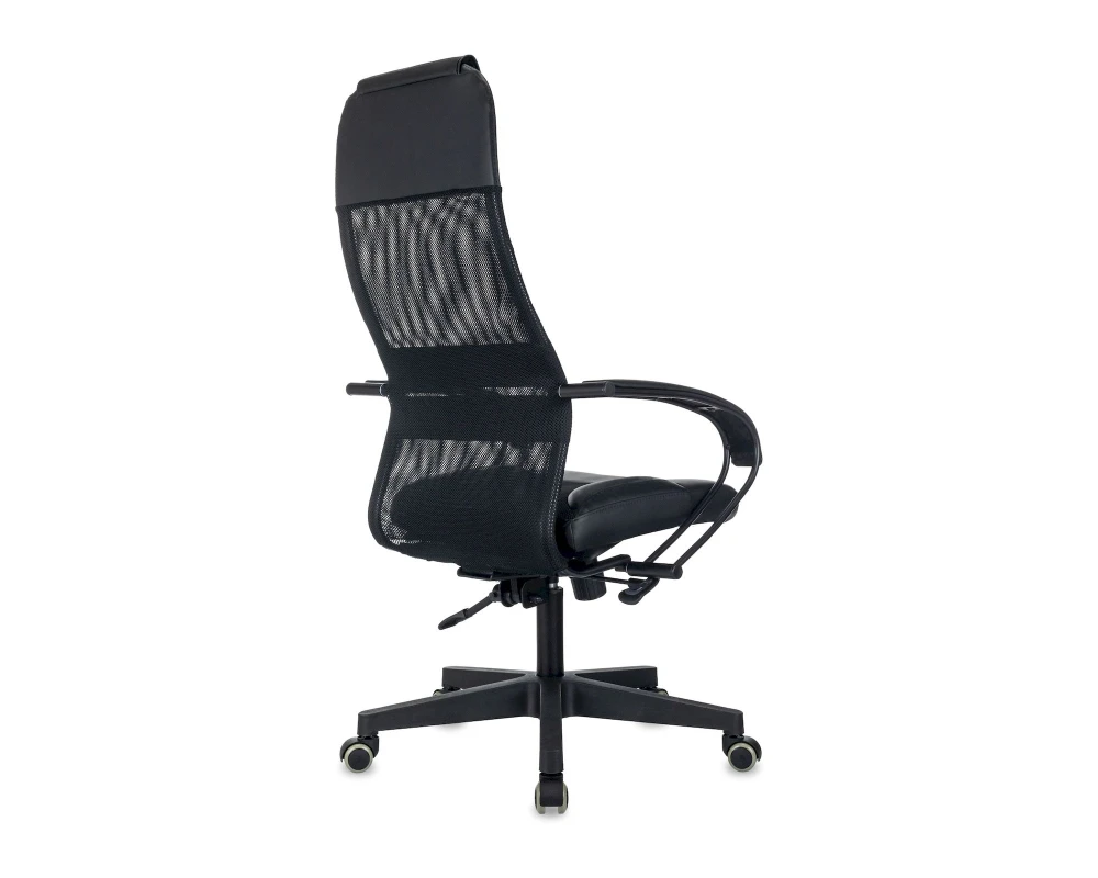 Кресло Бюрократ CH-NOVA LUX Сетка/Экокожа, Черный