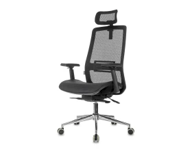 Кресло Бюрократ MC-912-H Сетка/ Ткань, Черный images