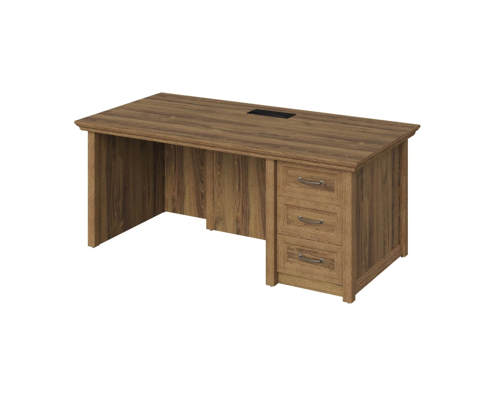 Стол с тумбой, с кабель-каналом, правый 180х90х75,2 London New Дуб чарльстон