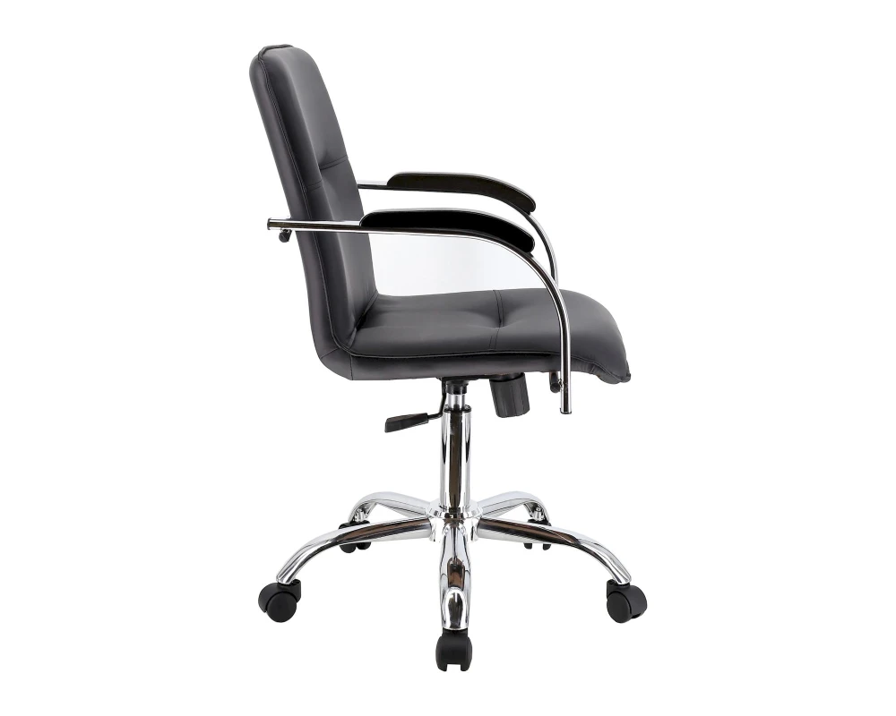 Кресло Everprof Самба Вуд Т / Samba Wood T Экокожа, Черный