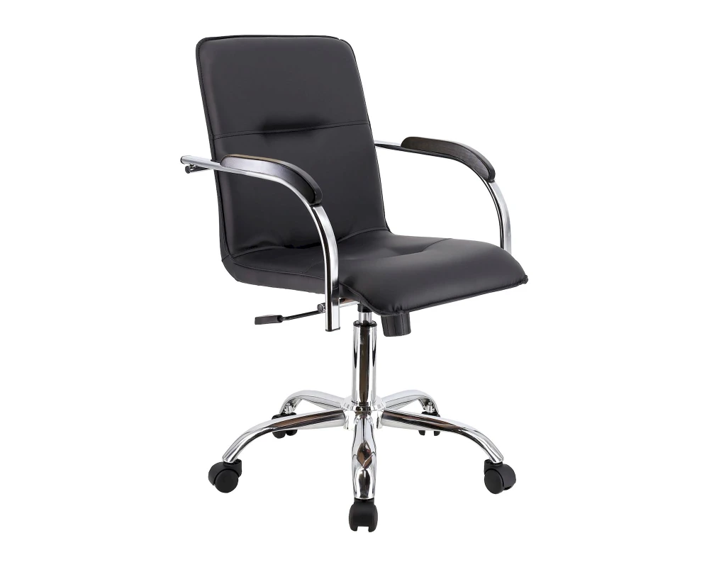 Кресло Everprof Самба Вуд Т / Samba Wood T Экокожа, Черный