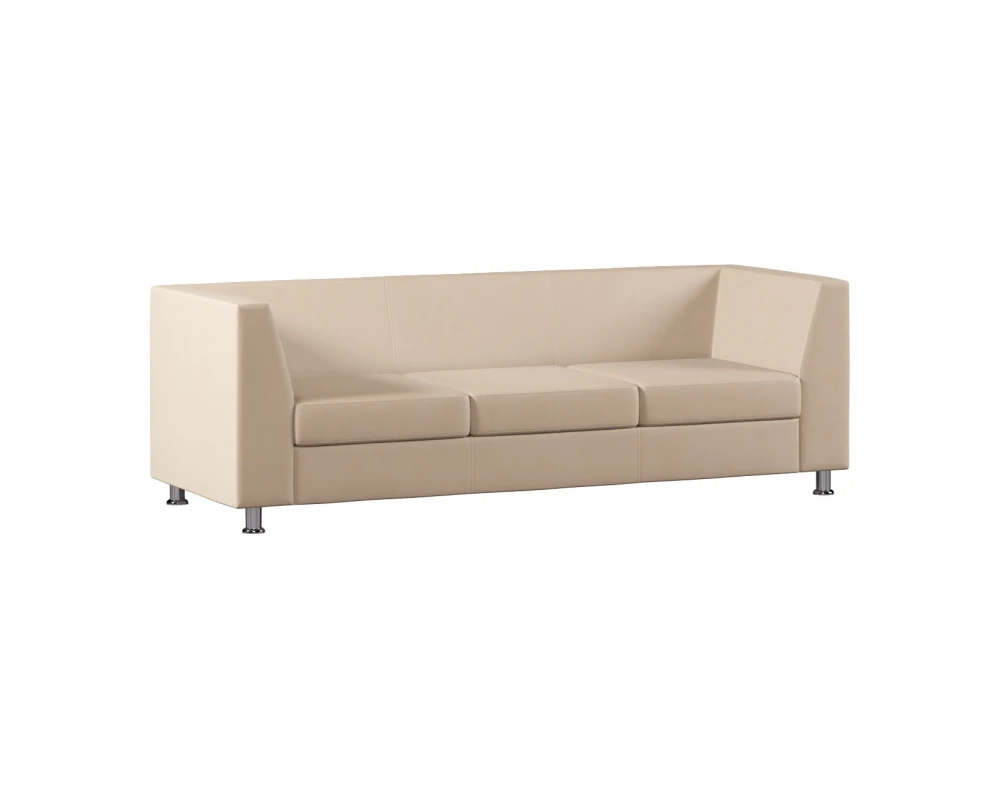 Диван Everprof Монро / Monro трехместный Экокожа, Бежевый