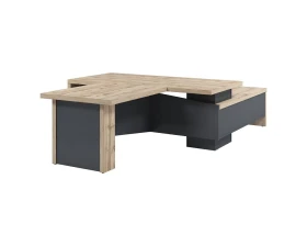 Стол руководителя с опорной тумбой T-820л.0000 Торстон images