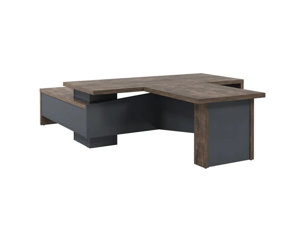 Стол руководителя с опорной тумбой T-822пр.0000 Торстон