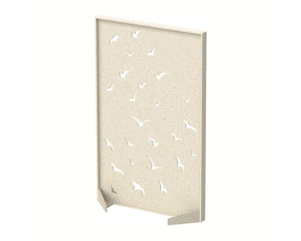 Перегородка с декором "Перелетные птицы" 80х40х160 Forest Office Лебединый пух