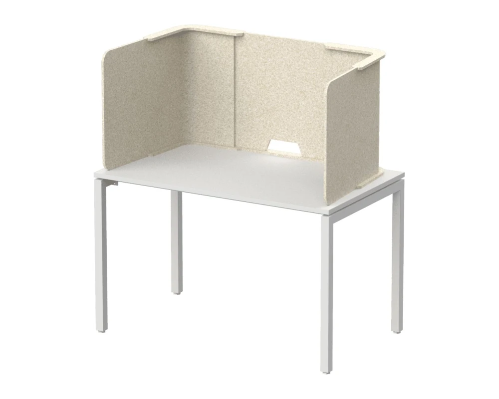 Трехсторонняя кабина-экран трапецевидной формы 156х60х55 Forest Office Лебединый пух