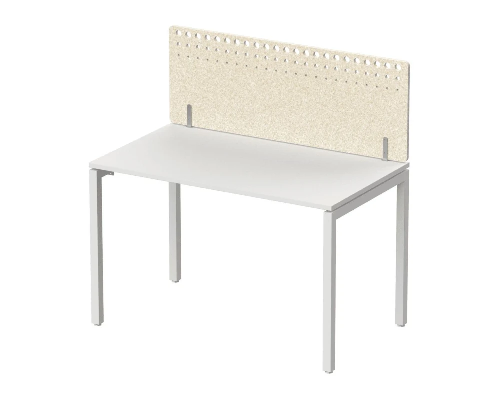 Экран фронтальный / боковой, с декором "Фритты", без фурнитуры 120х1,2х40 Forest Office Лебединый пух