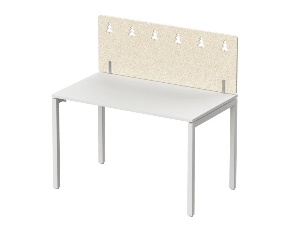 Экран фронтальный / боковой, с декором "Темный лес", без фурнитуры 80х1,2х40 Forest Office Лебединый пух